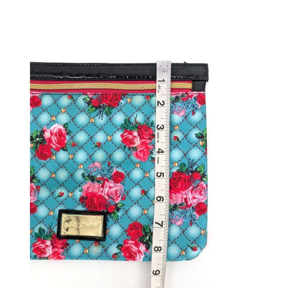 Betsey Johnson Rose Floral Makeup Pouch Set of 2 Travel Cosmetic Bags Retro Glam - Picture 10 of 10